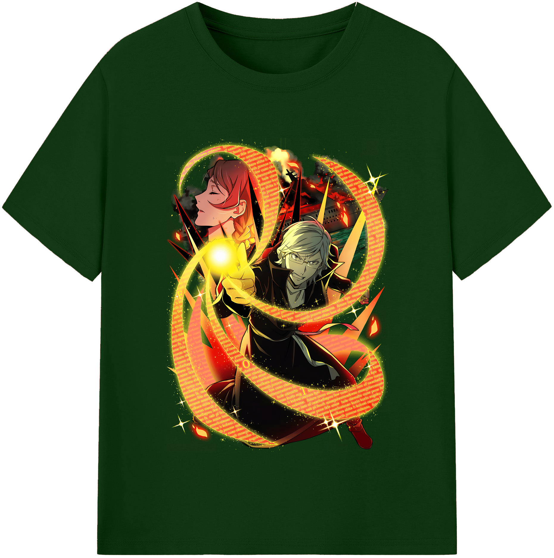 （画像用） 文豪ストレイドッグス Bungo Stray Dogs 綿100％半袖Tシャツ（フロントプリント）
